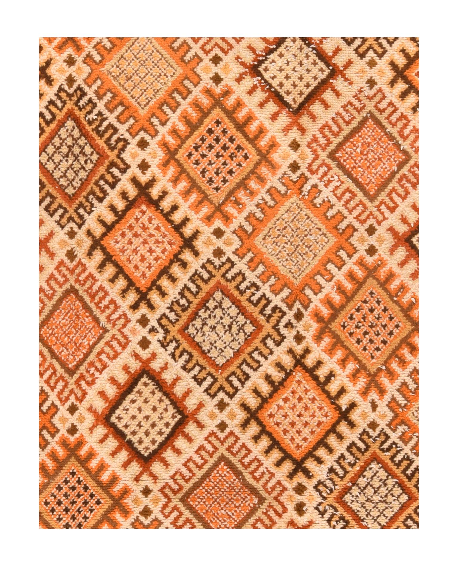 Vintage Marokkanischer Teppich 6'8'' x 9'9'' im Zustand „Gut“ im Angebot in New York, NY