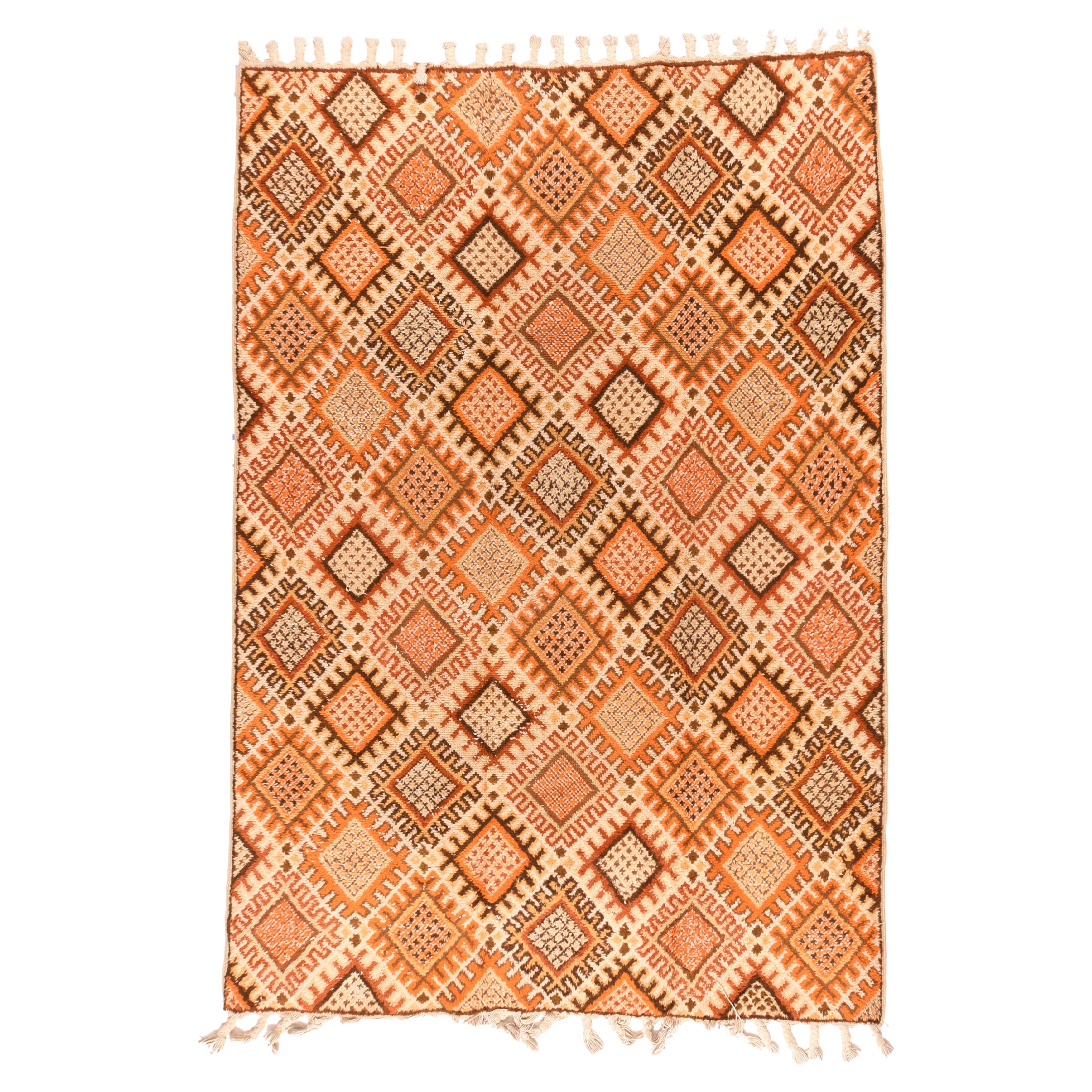 Vintage Marokkanischer Teppich 6'8'' x 9'9'' im Angebot