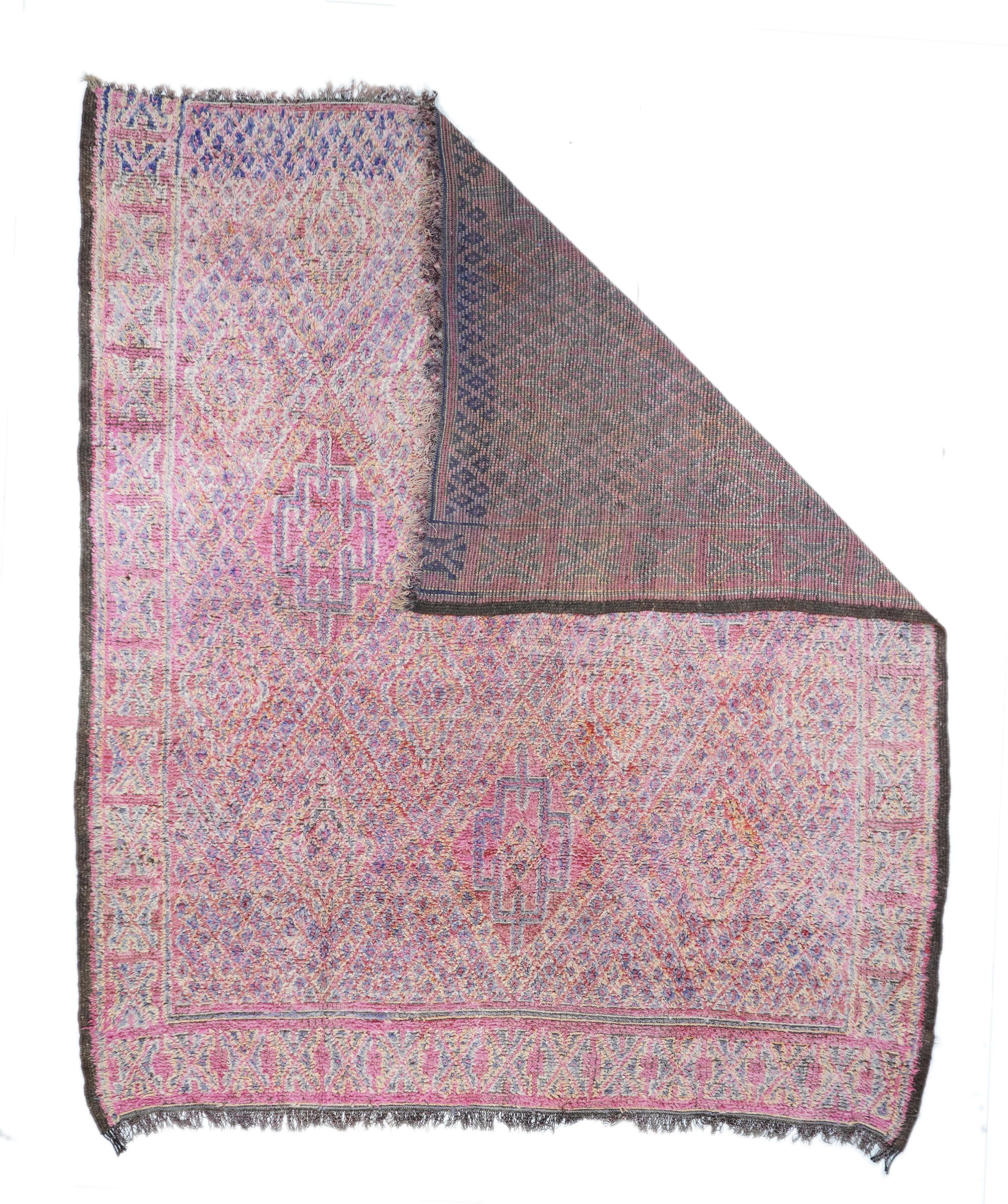Vintage Moroccan Rug, Measures : 7'8'' x 9'.