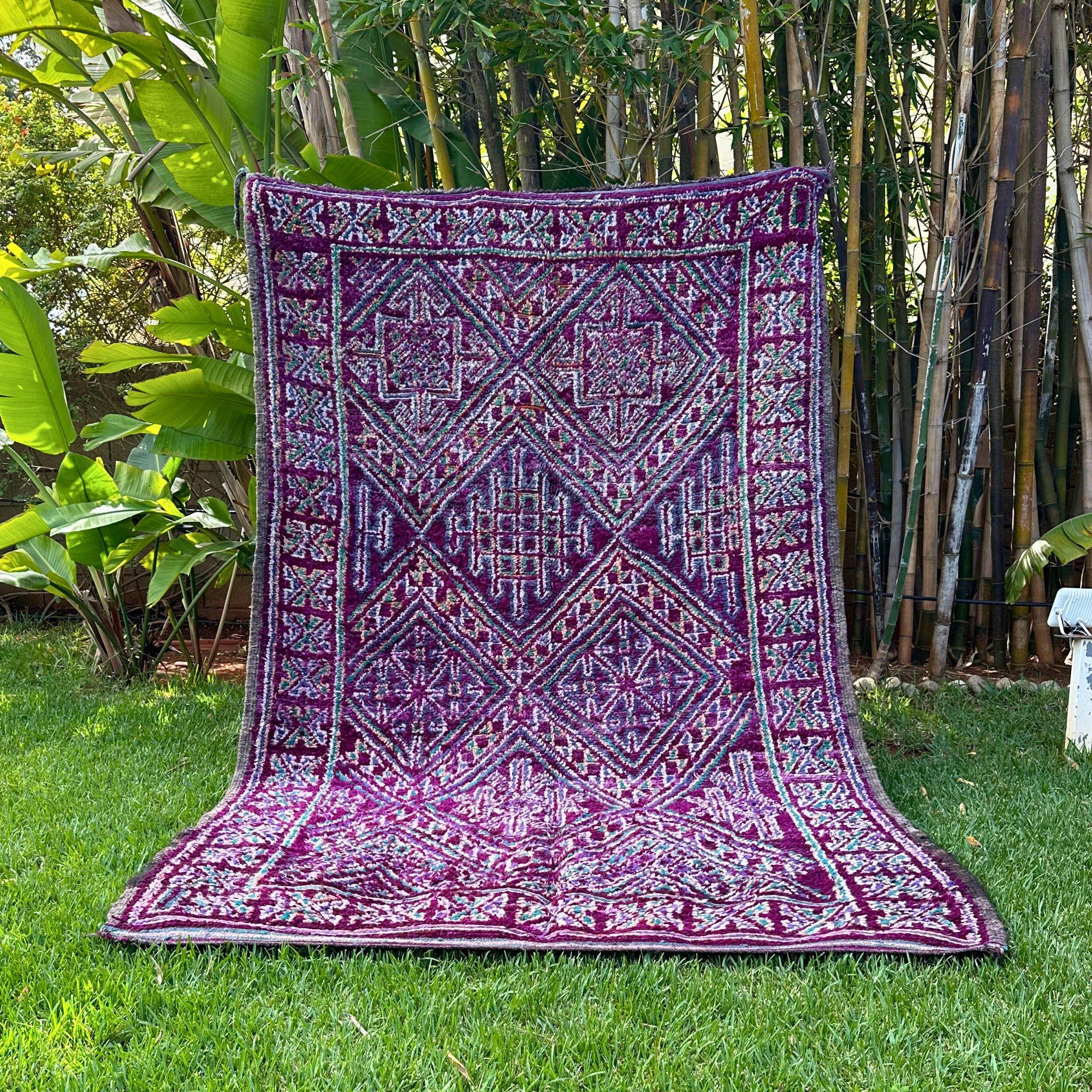Lana Tappeto marocchino vintage - capolavoro di 80 anni fa in vendita