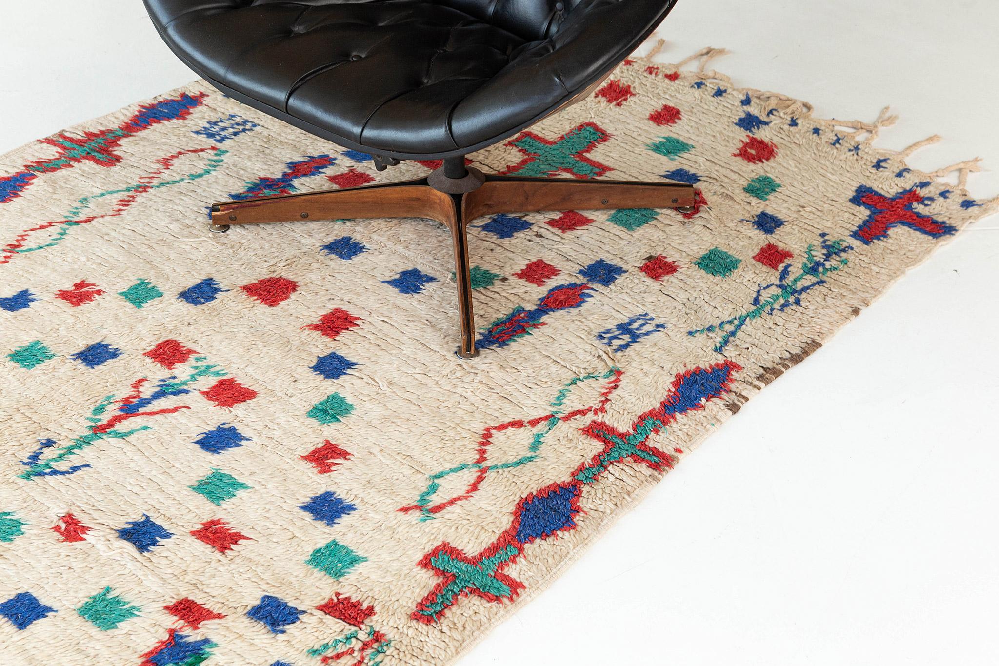 Marokkanischer Vintage-Teppich Azilal Tribe Atlas Kollektion (Mitte des 20. Jahrhunderts) im Angebot