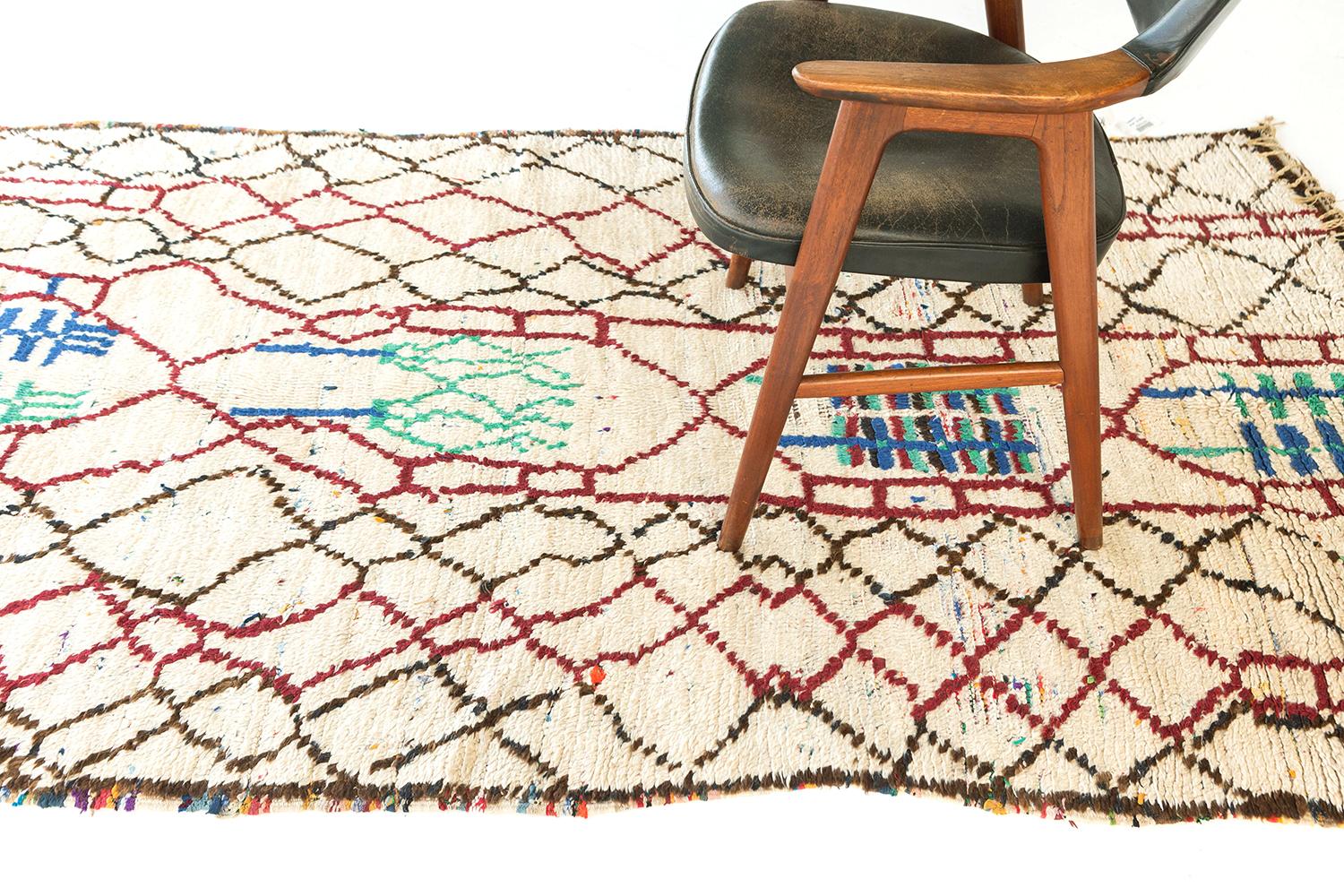 Marokkanischer Teppich aus der Atlas-Kollektion mit Azilal-Stamme (Wolle) im Angebot