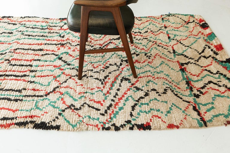 Vintage Moroccan Rug Azilal Tribe For Sale at 1stDibs