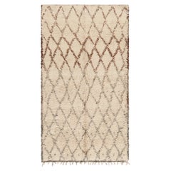 Tappeto marocchino vintage, beige con motivi geometrici a rombi marroni - Rug
Kilim