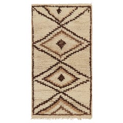 Tappeto marocchino vintage, beige con motivi a diamante marroni - Rug & Kilim