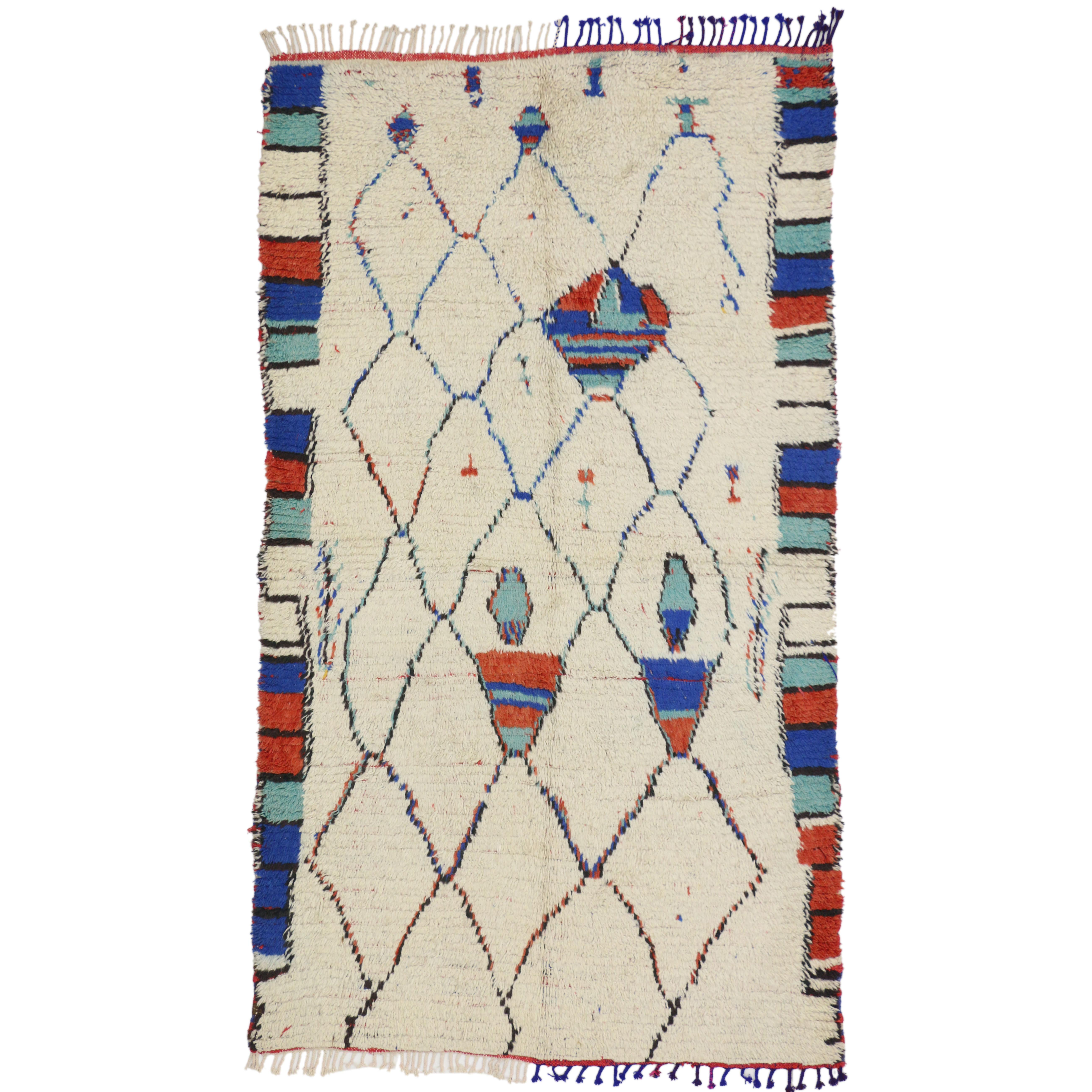Vintage Moroccan Rug, Berber Moroccan Azilal Tribal Rug
