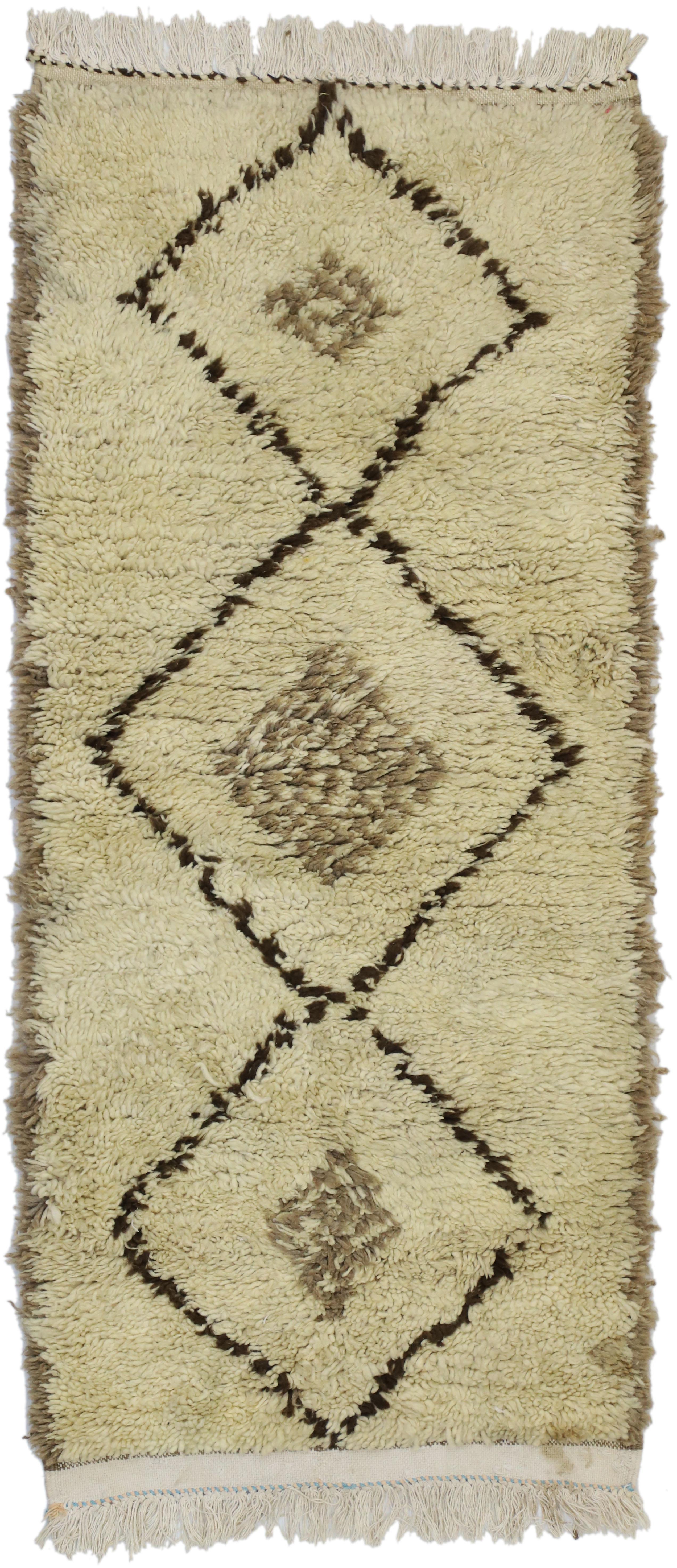 Vintage Moroccan Rug, Berber Moroccan Rug with Modern Style at 1stDibs