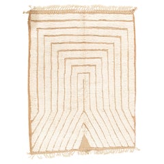 Tapis marocain vintage par Berber Tribes of Morocco, couleur crème, blanc cassé, tan