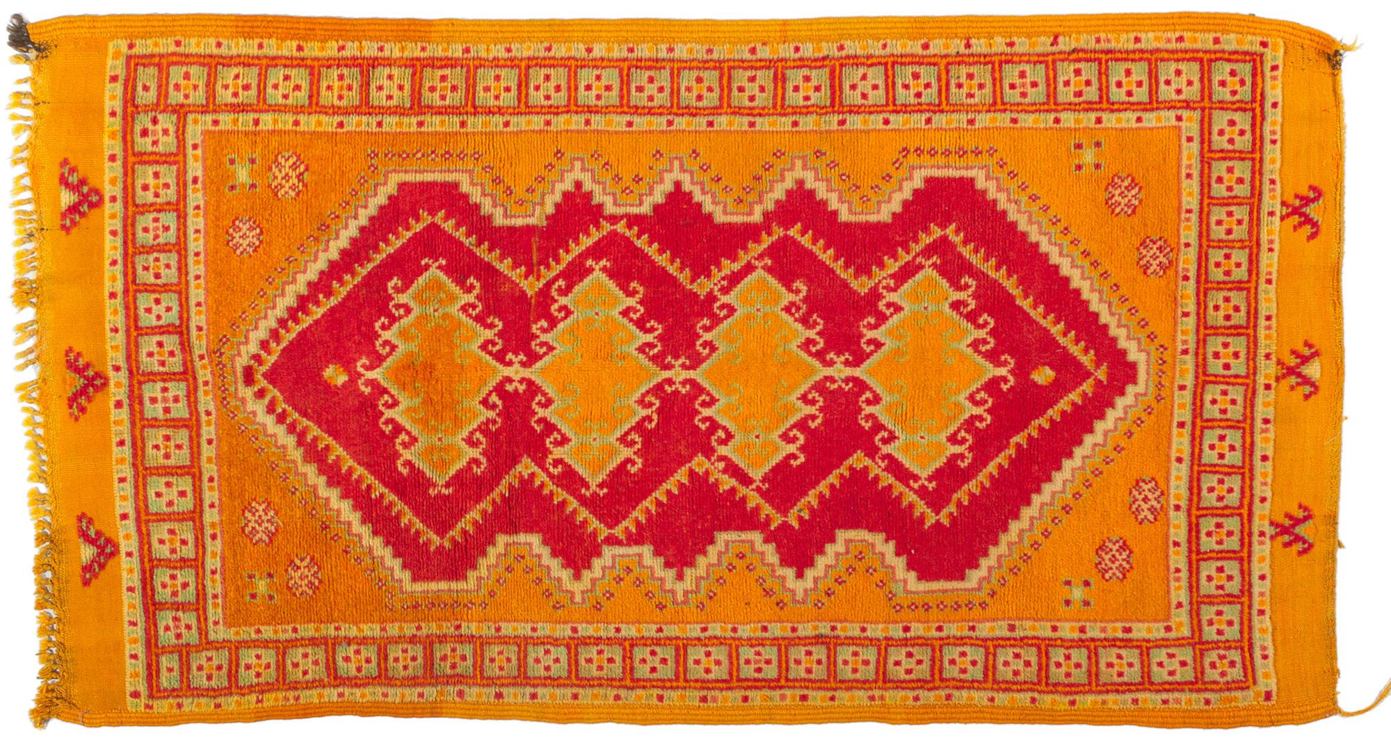 Vintage Moroccan Rug by Berber Tribes of Morocco For Sale 3