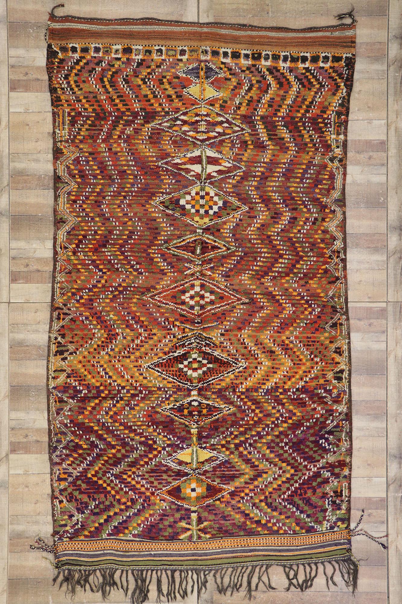 20th Century Vintage Moroccan Rug by Berber Tribes of Morocco For Sale
