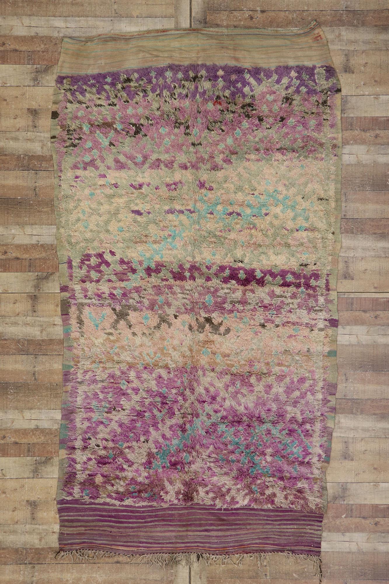 Tapis marocain Vintage Purple Talsint by Berber Tribes of Morocco Bon état - En vente à Dallas, TX
