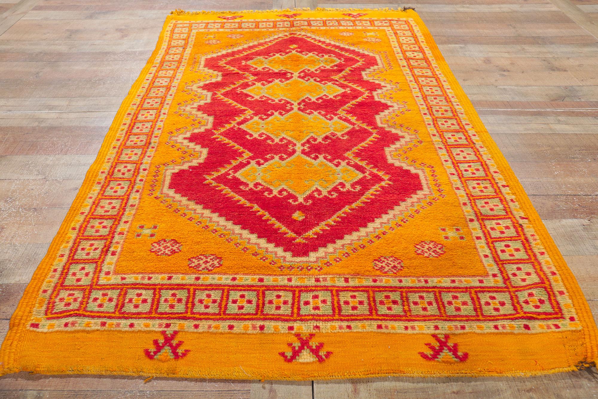 Vintage Moroccan Rug by Berber Tribes of Morocco For Sale 1