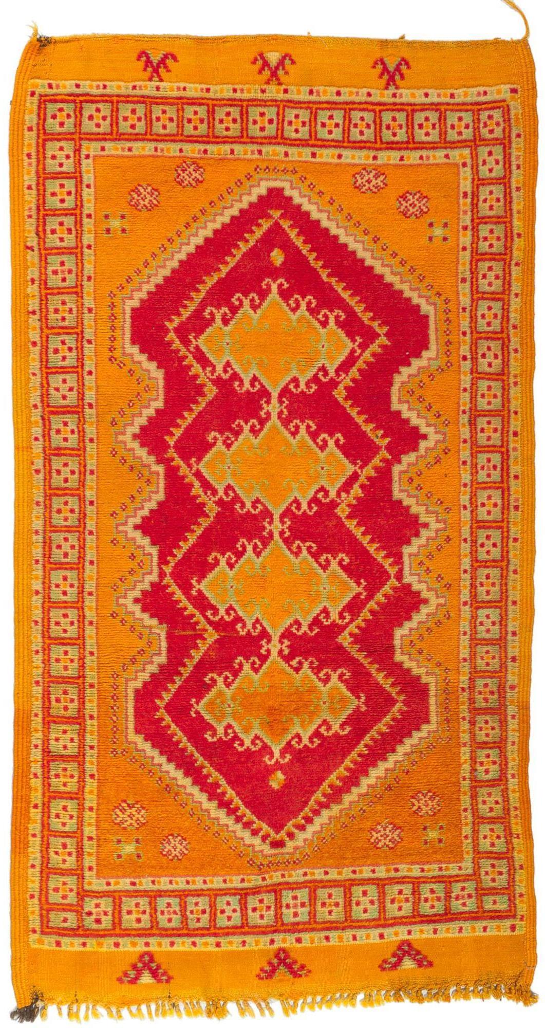 Vintage Moroccan Rug by Berber Tribes of Morocco