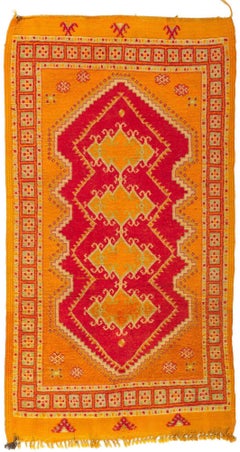 Marokkanischer Teppich im Vintage-Stil von Berberbesatz aus Marokko