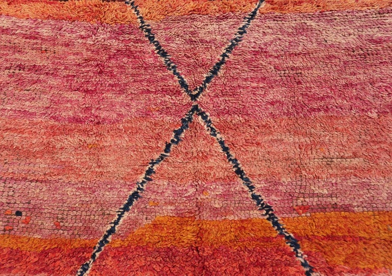 1 73 M In Feet Vintage Moroccan Rug. Size: 5 ft 8 in x 12 ft (1.73 m x 3.66 m) For