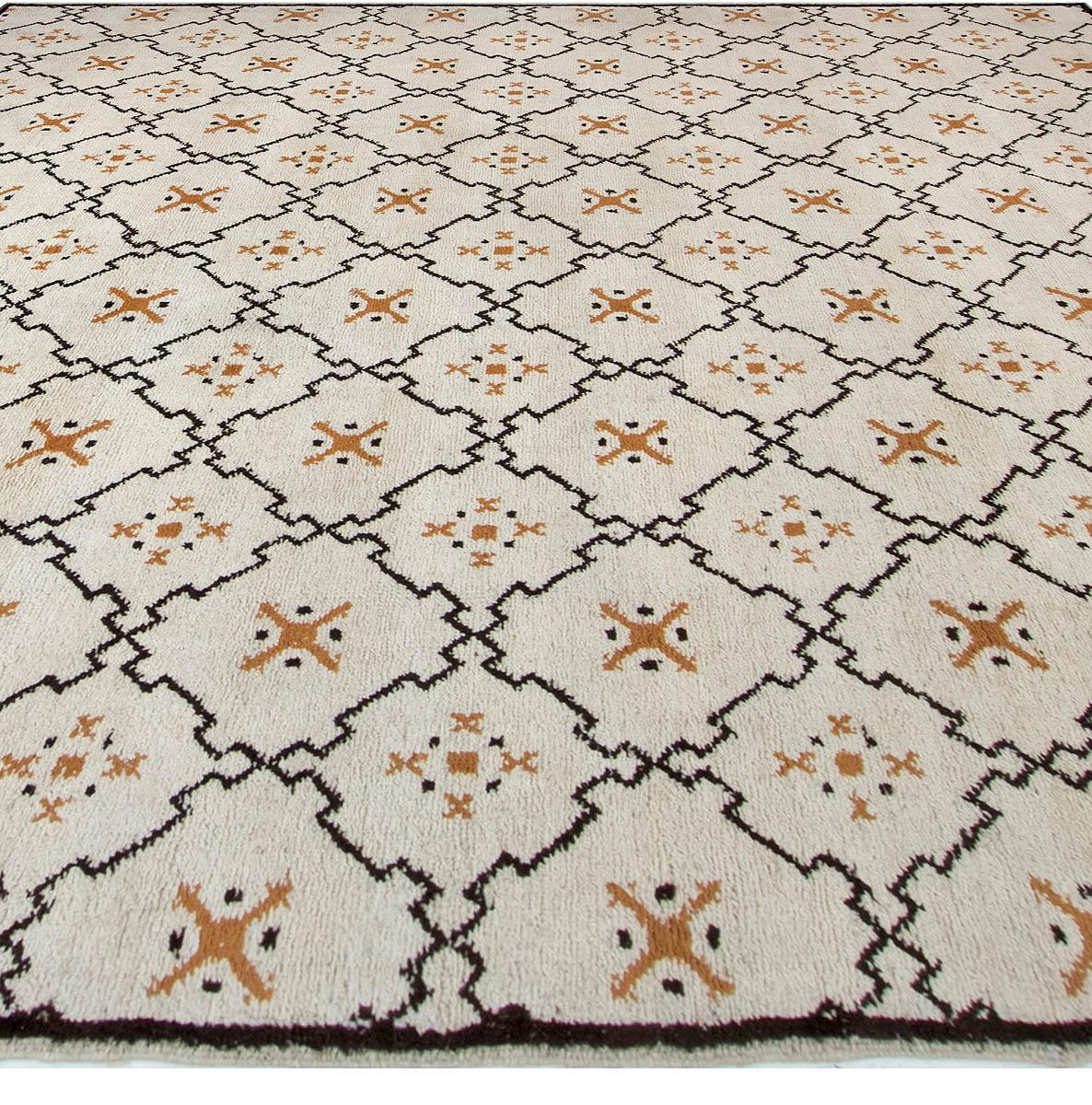 Hand-Knotted Vintage Moroccan Rug