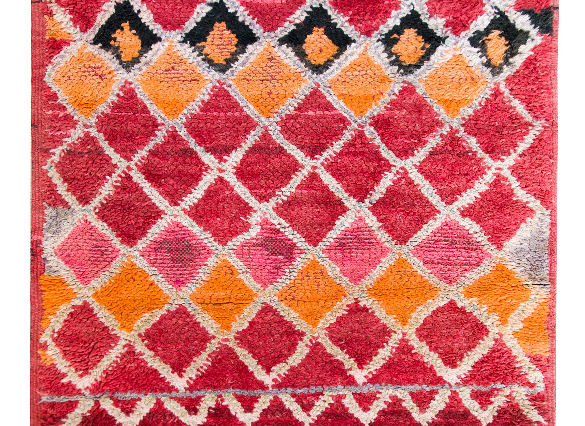 Hand-Knotted Vintage Moroccan Rug For Sale