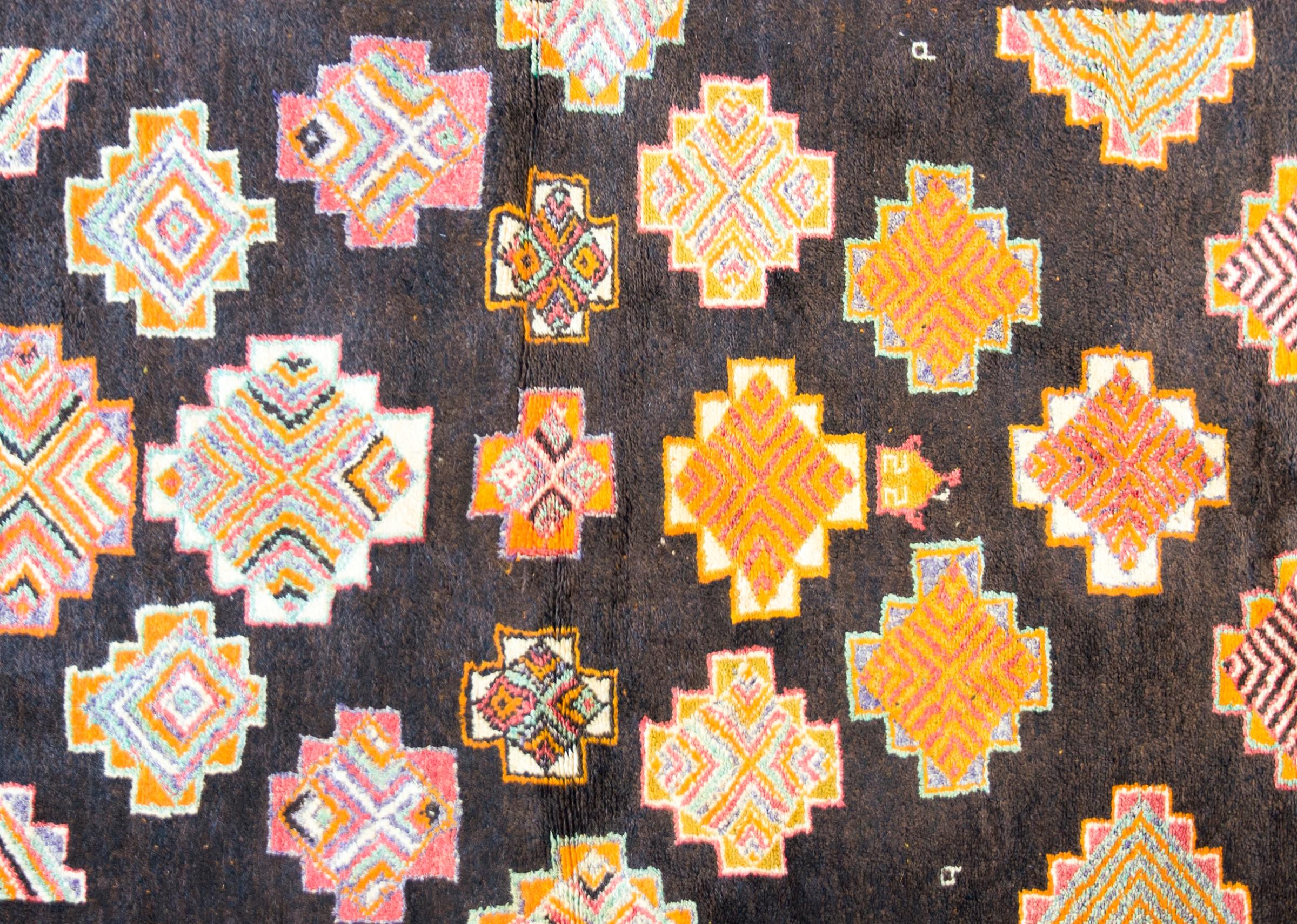 Wool Vintage Moroccan Rug For Sale