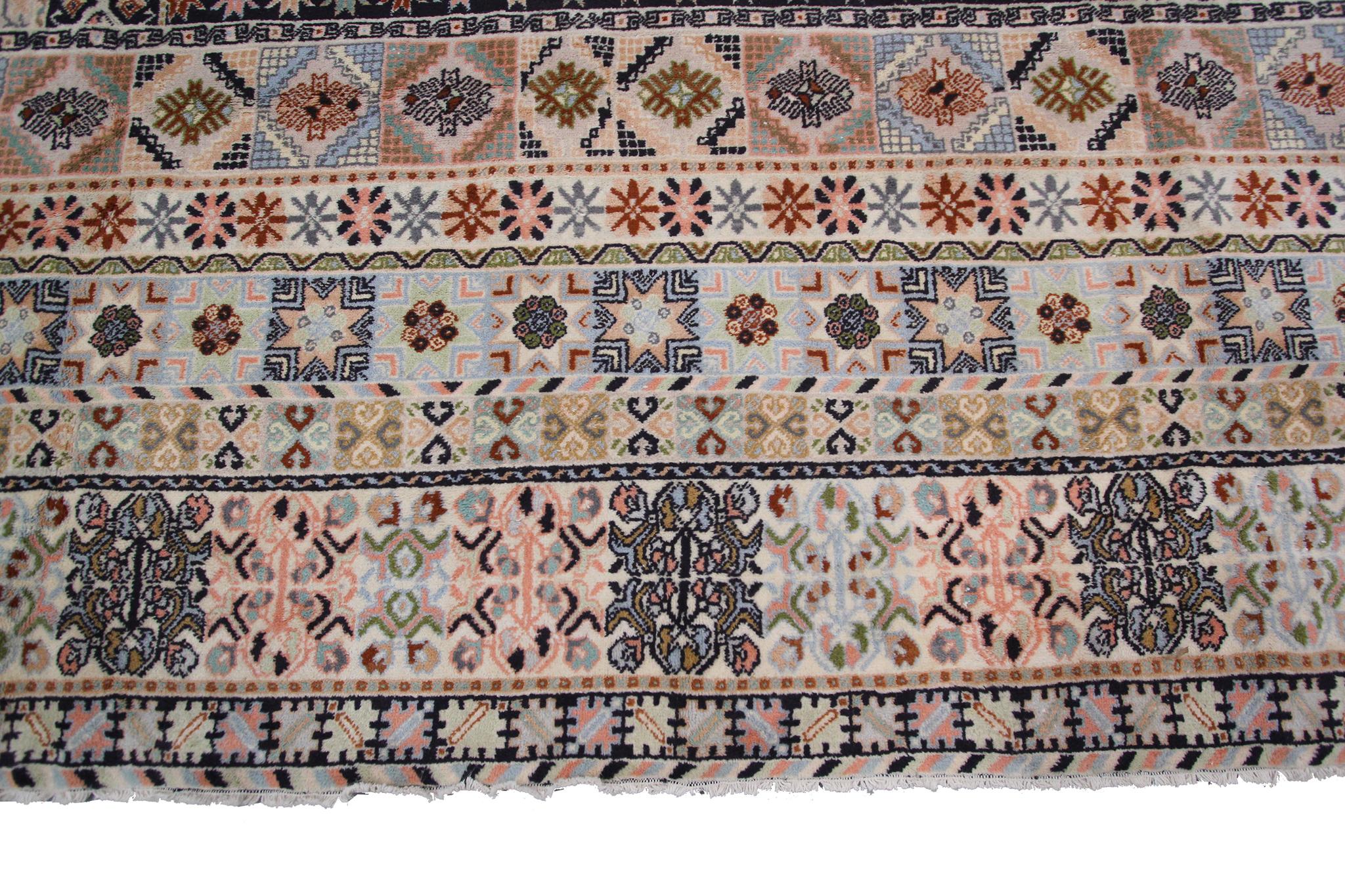 Marokkanischer geometrischer, einzigartiger, handgefertigter Vintage-Teppich 12x15, selten, 361 cmx447cm im Zustand „Gut“ im Angebot in New York, NY