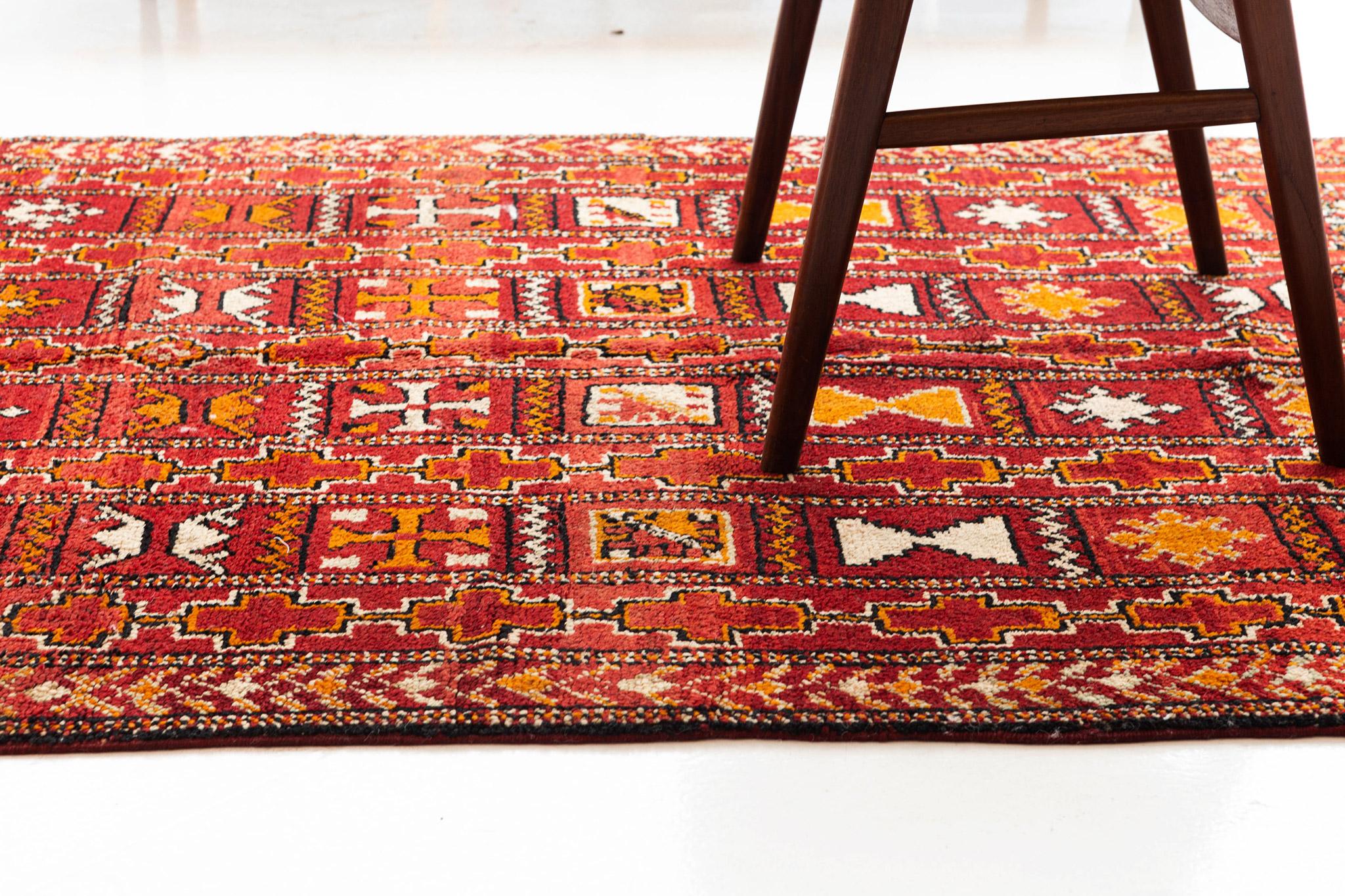 Hand-Knotted Vintage Moroccan Rug High Atlas Collection For Sale