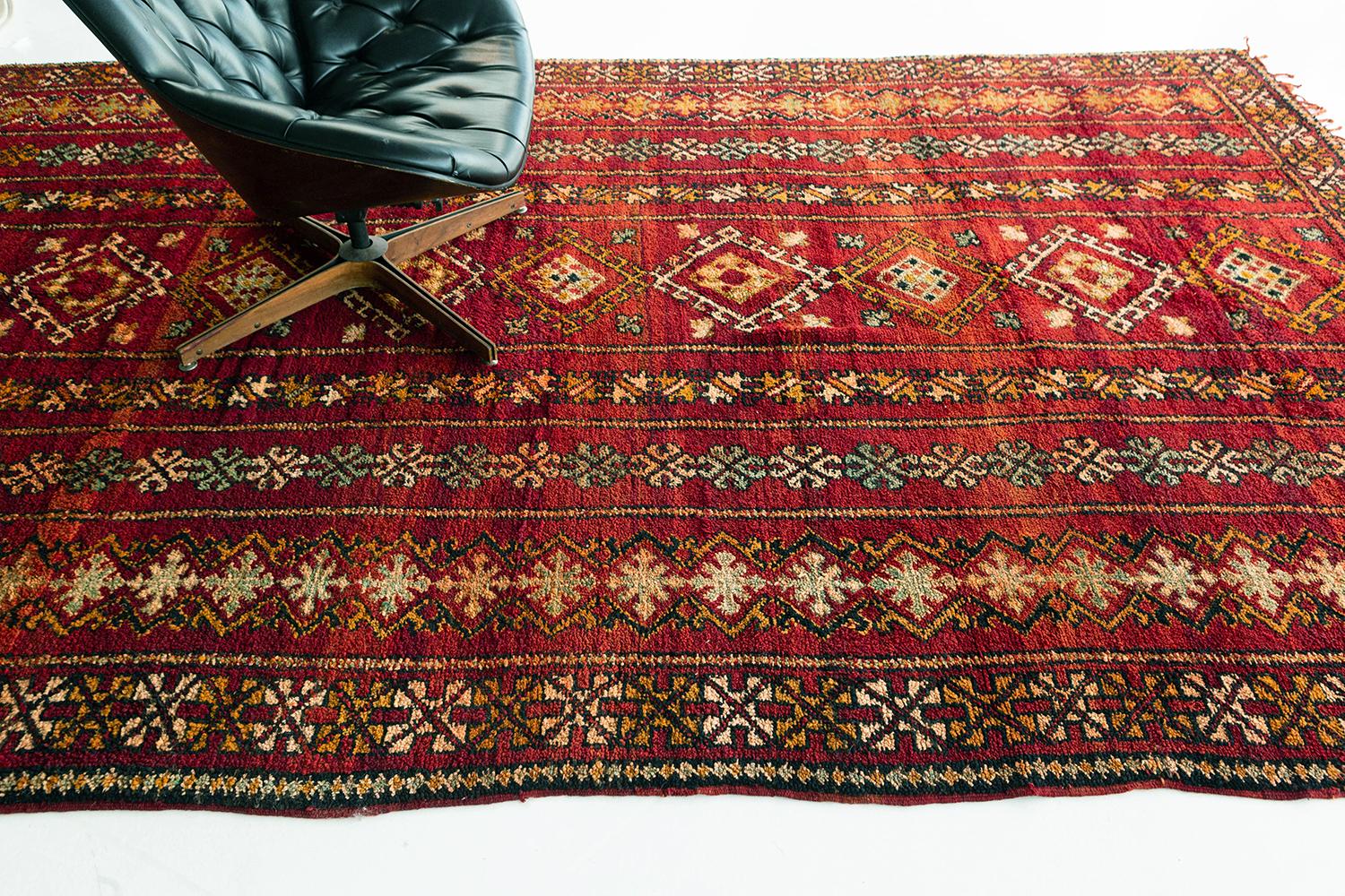 Vintage Moroccan Rug High Atlas Collection For Sale 1