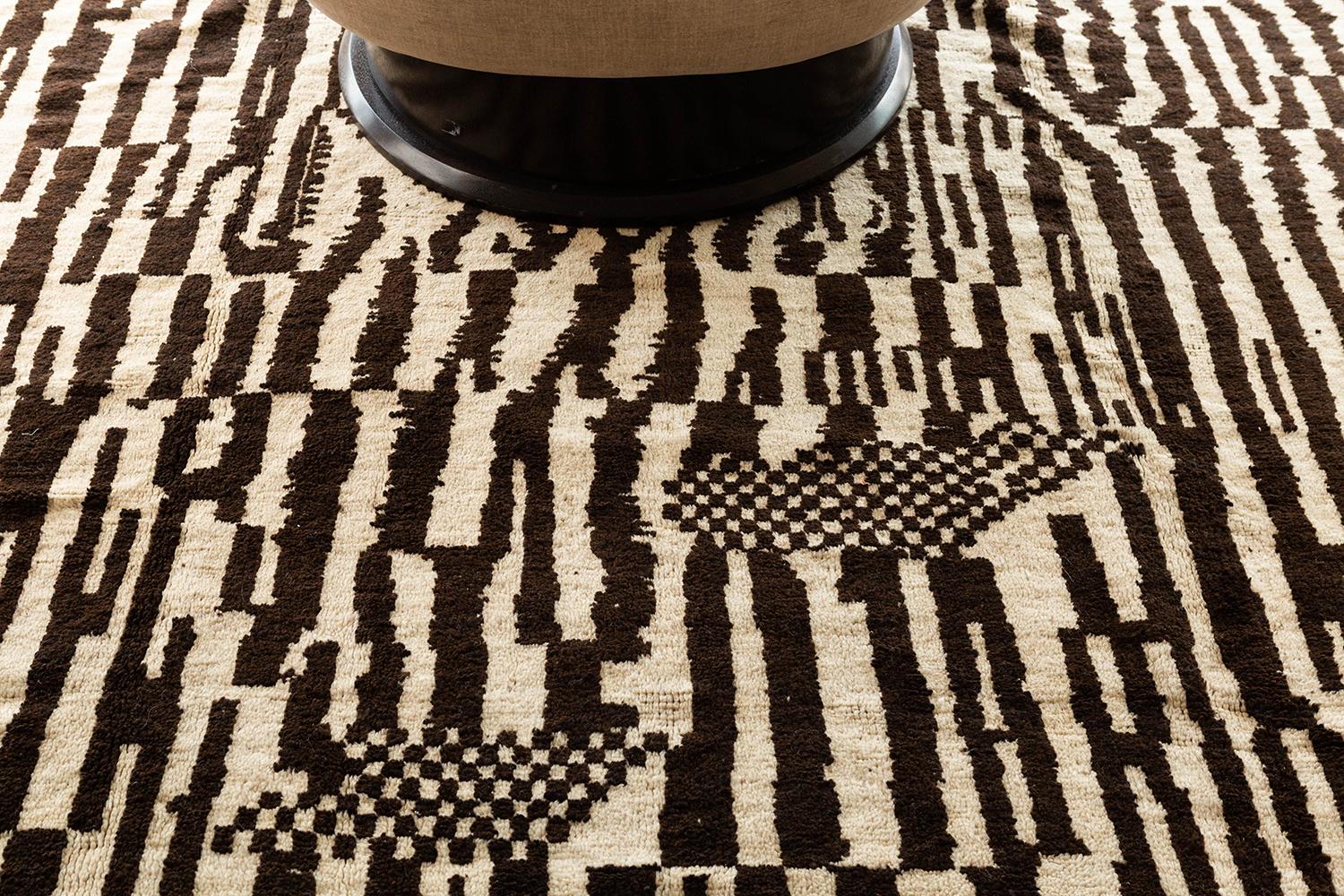 Laine Tapis marocain vintage de la collection High Atlas en vente