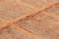 Marokkanischer Vintage-Teppich in Braun und Orange mit geometrischen Mustern - Rug & Kilim