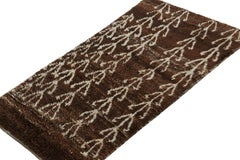 Vintage Moroccan rug in Brown with Beige Geometric Patterns, from Rug & Kilim