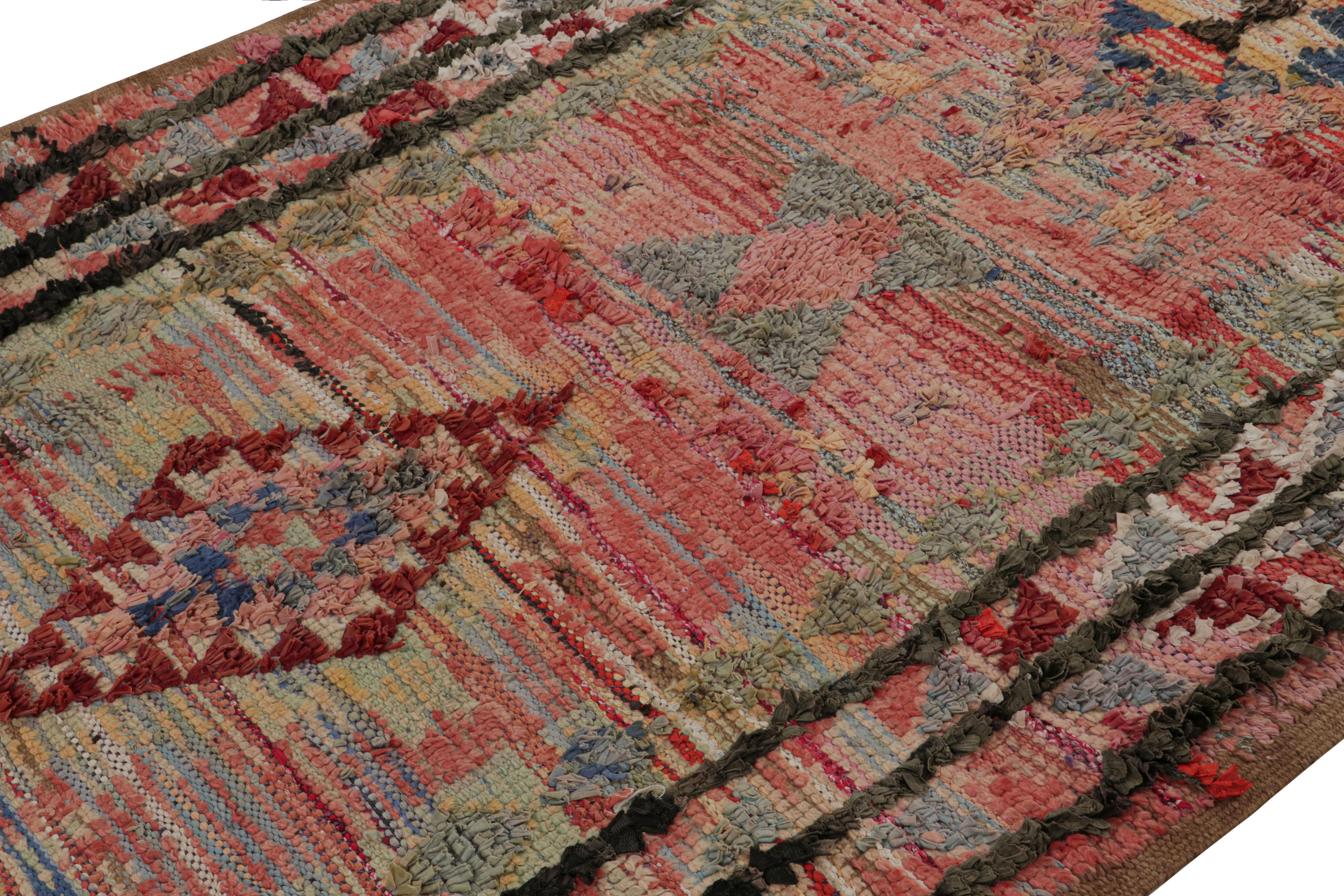 Vintage Moroccan Rug in Red with Geometric Patterns, from Rug & Kilim  In Good Condition For Sale In Long Island City, NY