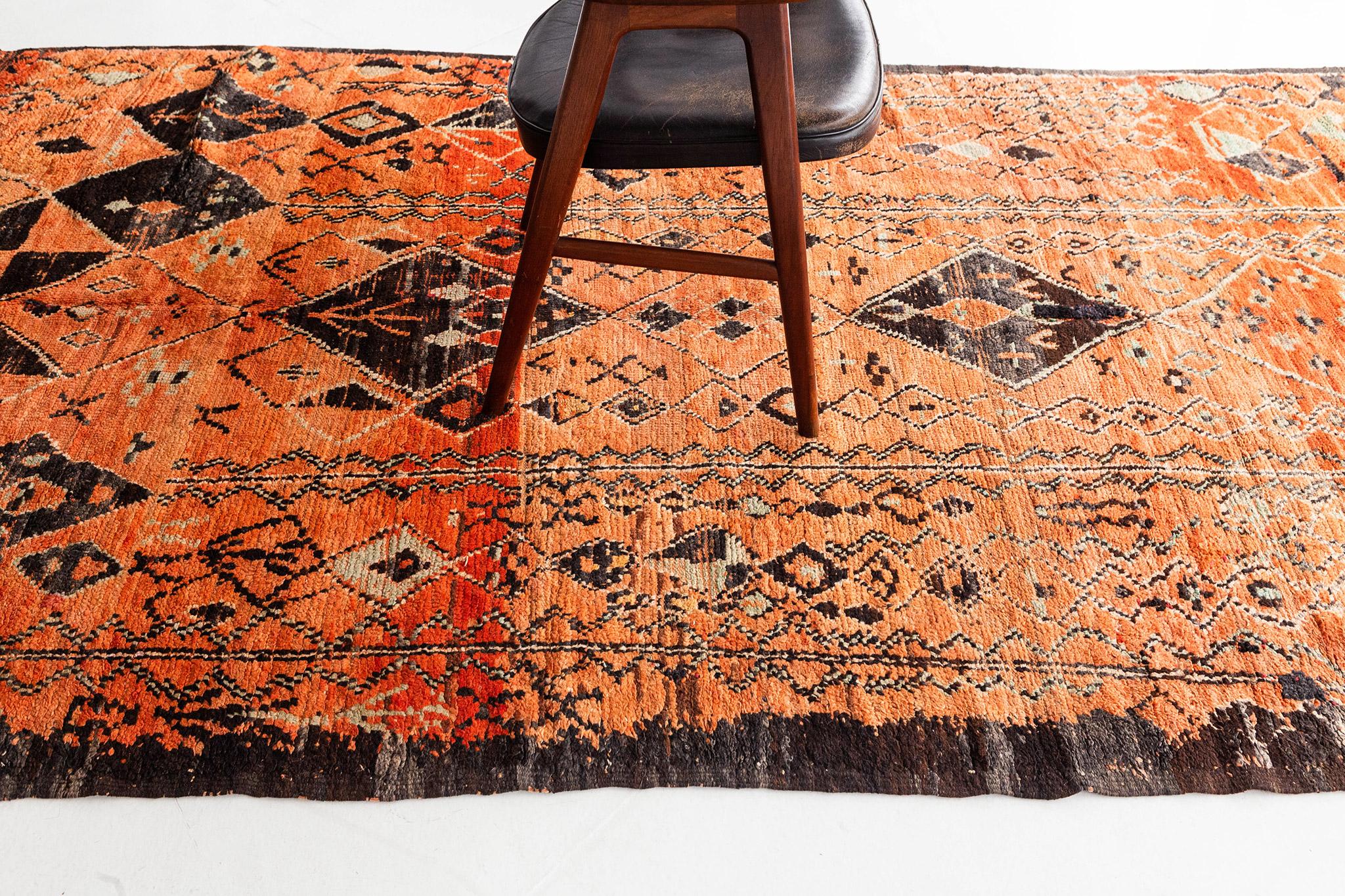 Vintage Moroccan Rug Middle Atlas Tribe Atlas Collection For Sale 1
