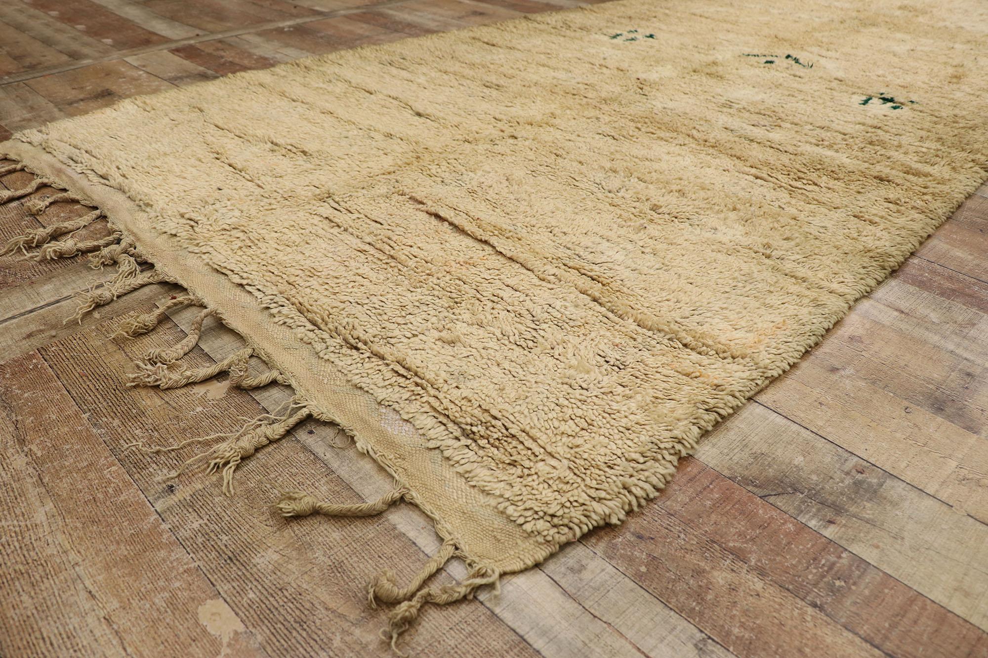 20th Century Vintage Moroccan Rug,  Nomadic Charm Meets Rustic Sensibility For Sale