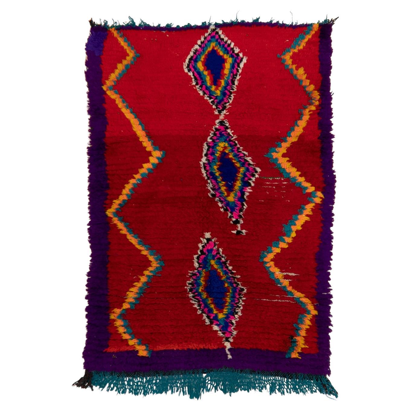 Vintage Moroccan Rug For Sale at 1stDibs