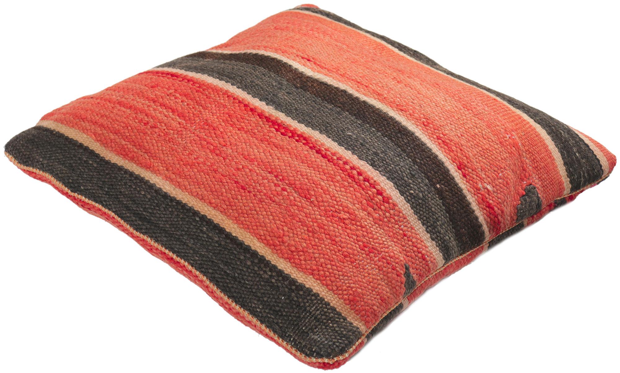 78442 Vintage Moroccan Rug Pillow, 01'05 x 01'06 x 00'04. Emanating nomadic charm with elements of comfort and functional versatility, this vintage Moroccan pillow conjures the spirit of Morocco. Made by talented artisans of the Zemmour Tribe in
