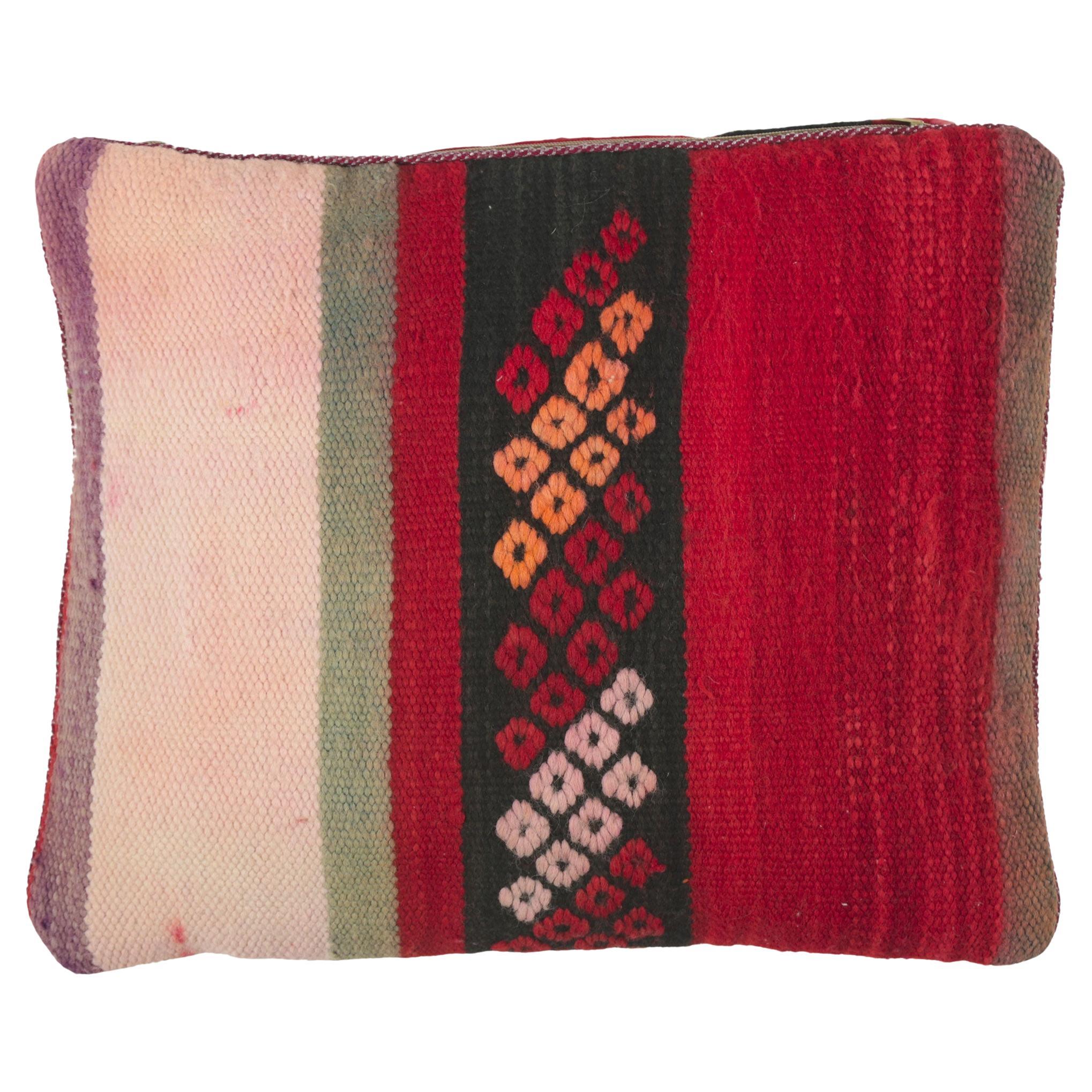 Vintage Moroccan Rug Pillow by Berber Tribes of Morocco For Sale