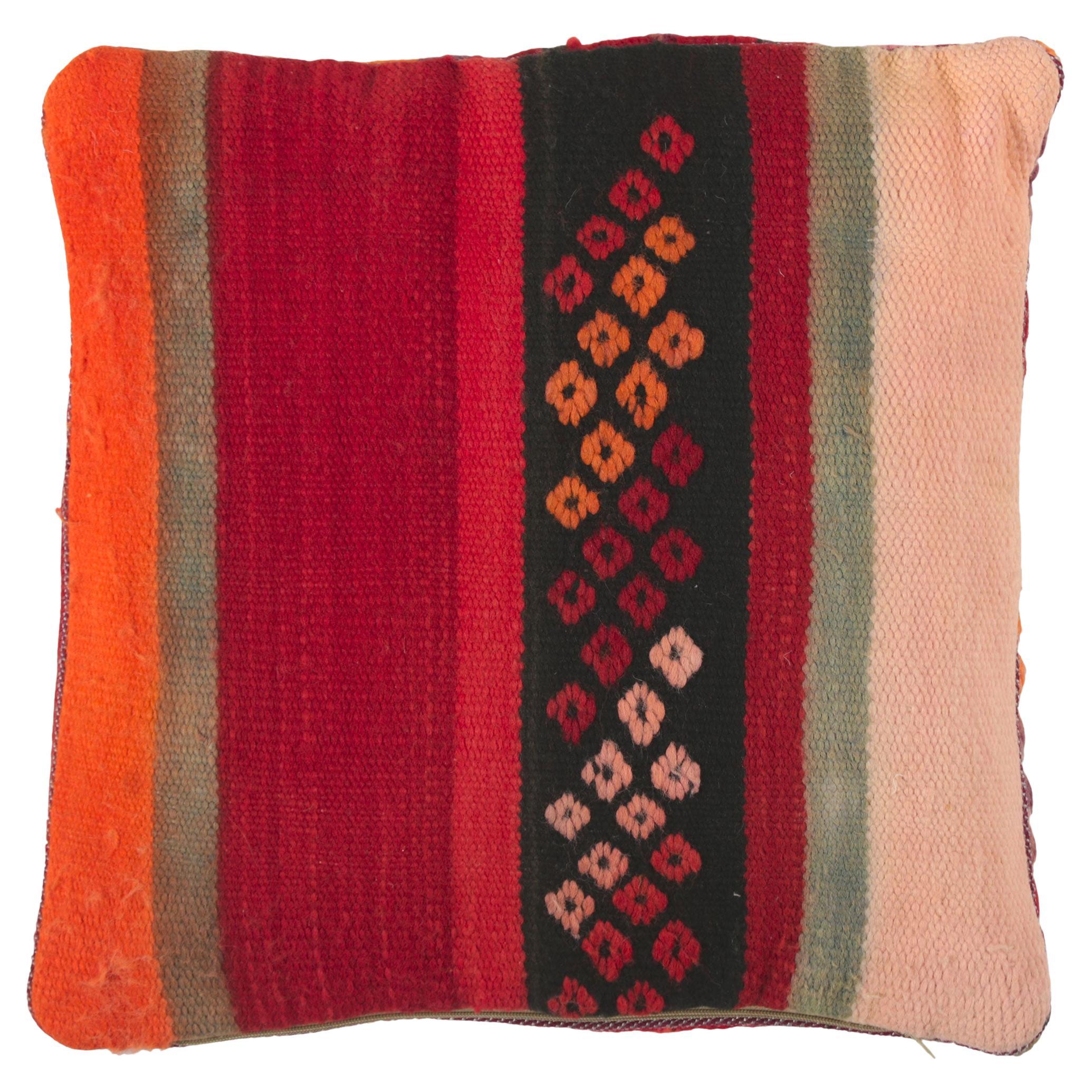 Vintage Moroccan Rug Pillow by Berber Tribes of Morocco