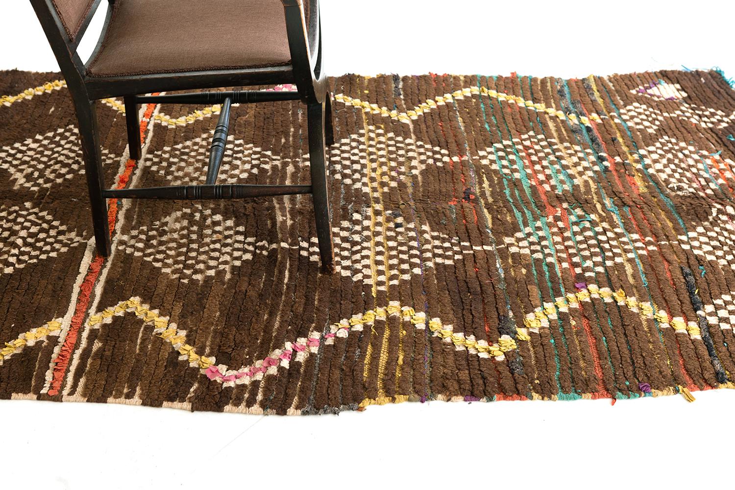 Marokkanischer Rika- Atlas-Teppich, Stammeskunst im Zustand „Gut“ im Angebot in WEST HOLLYWOOD, CA