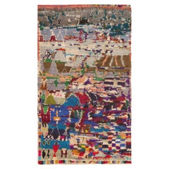 Marokkanischer Vintage-Teppich. 4 ft 8 in x 7 ft 1 in (1,42 m x 2,16 m)