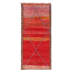 Vintage Moroccan Rug. Size: 5 ft 8 in x 12 ft