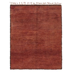 Vintage Moroccan Rug, Solid Red Lush Field - Rug 
Kilim