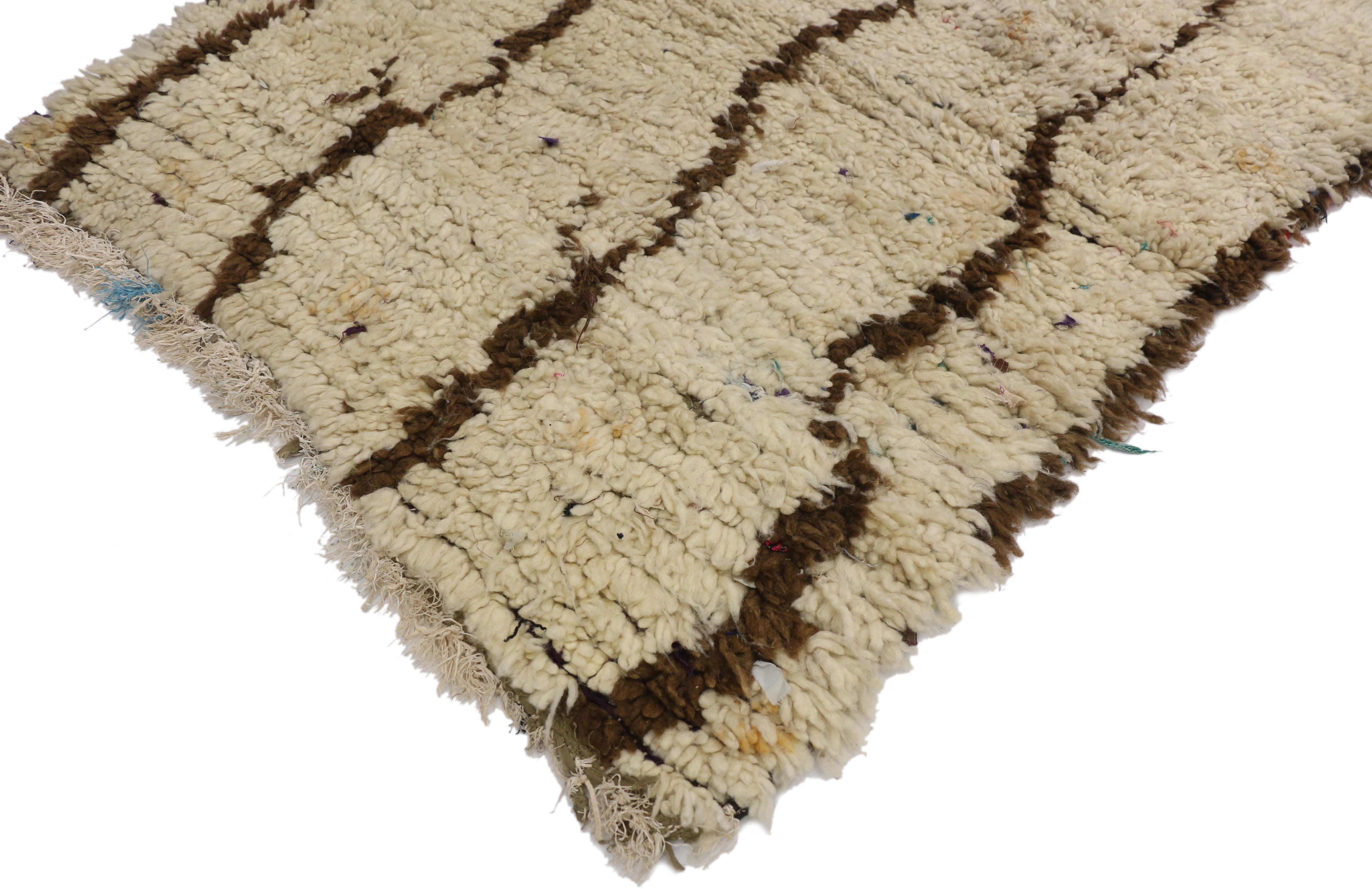 20th Century Vintage Moroccan Rug with Abstract Expressionist Style, Berber Boucherouite Rug