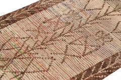 Tappeto marocchino vintage con motivi geometrici beige-marroni - Rug & Kilim