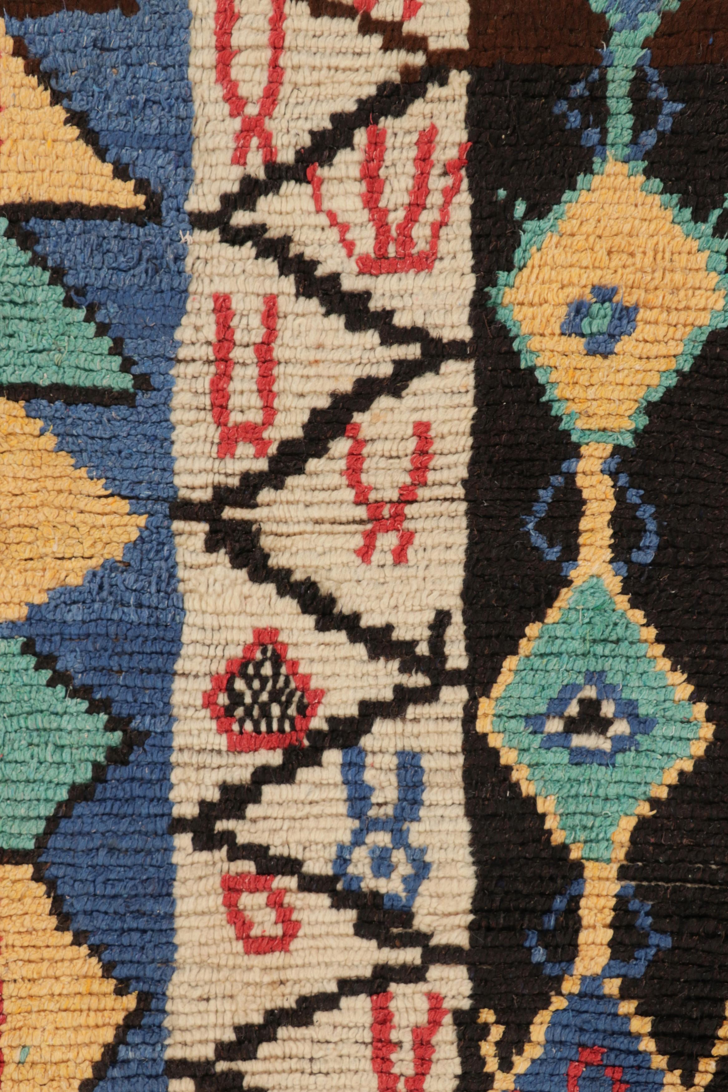 Vintage Marokkanischer Teppich mit bunten geometrischen Mustern - Rug & Kilim (Wolle) im Angebot