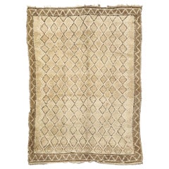 Vintage Moroccan Rug with Diamond Trellis and Modern Style