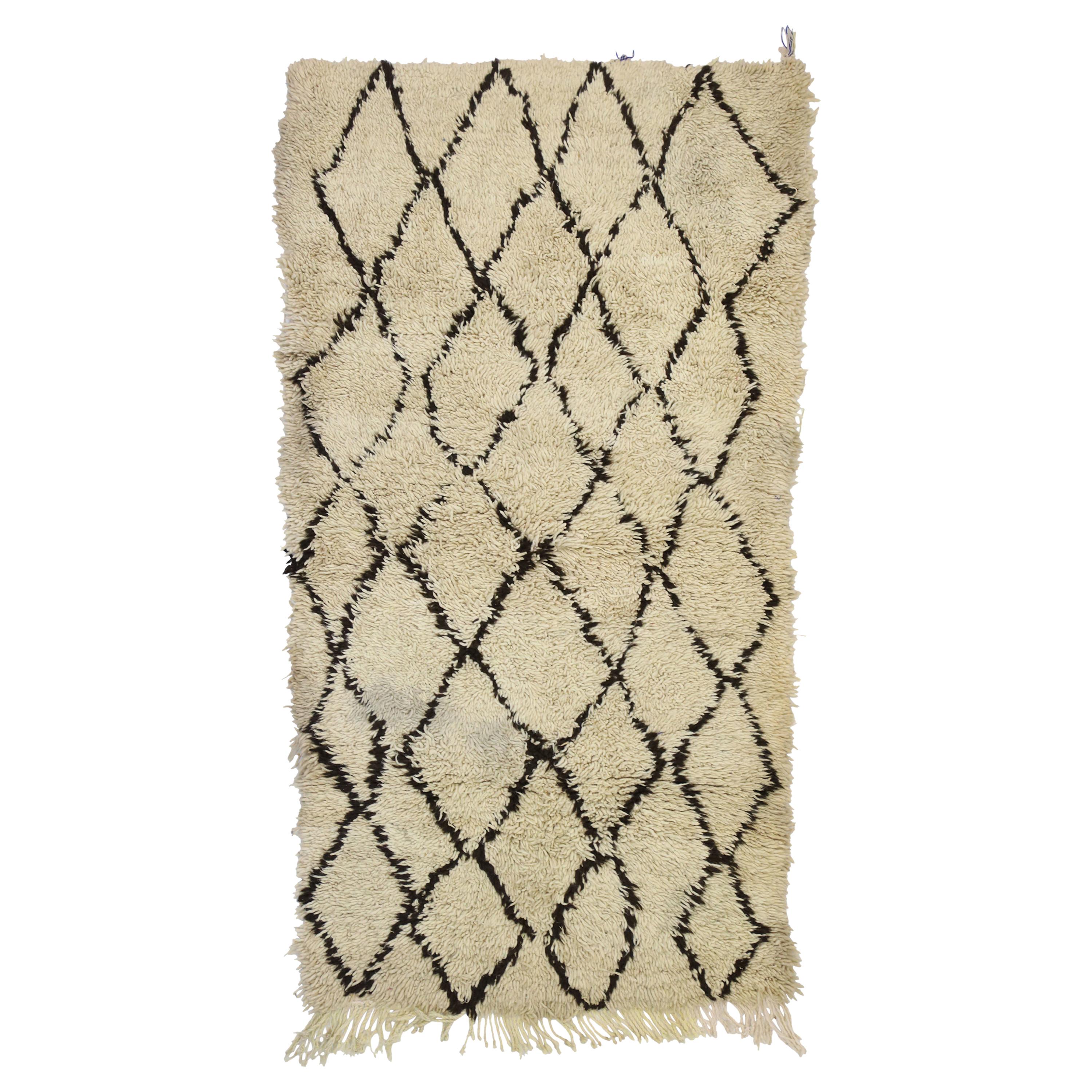 Vintage Moroccan Rug with Modern Style, Berber Moroccan Rug