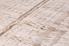 Contemporary Moroccan Rug – Handwoven Wool, Neutral Geometric Design