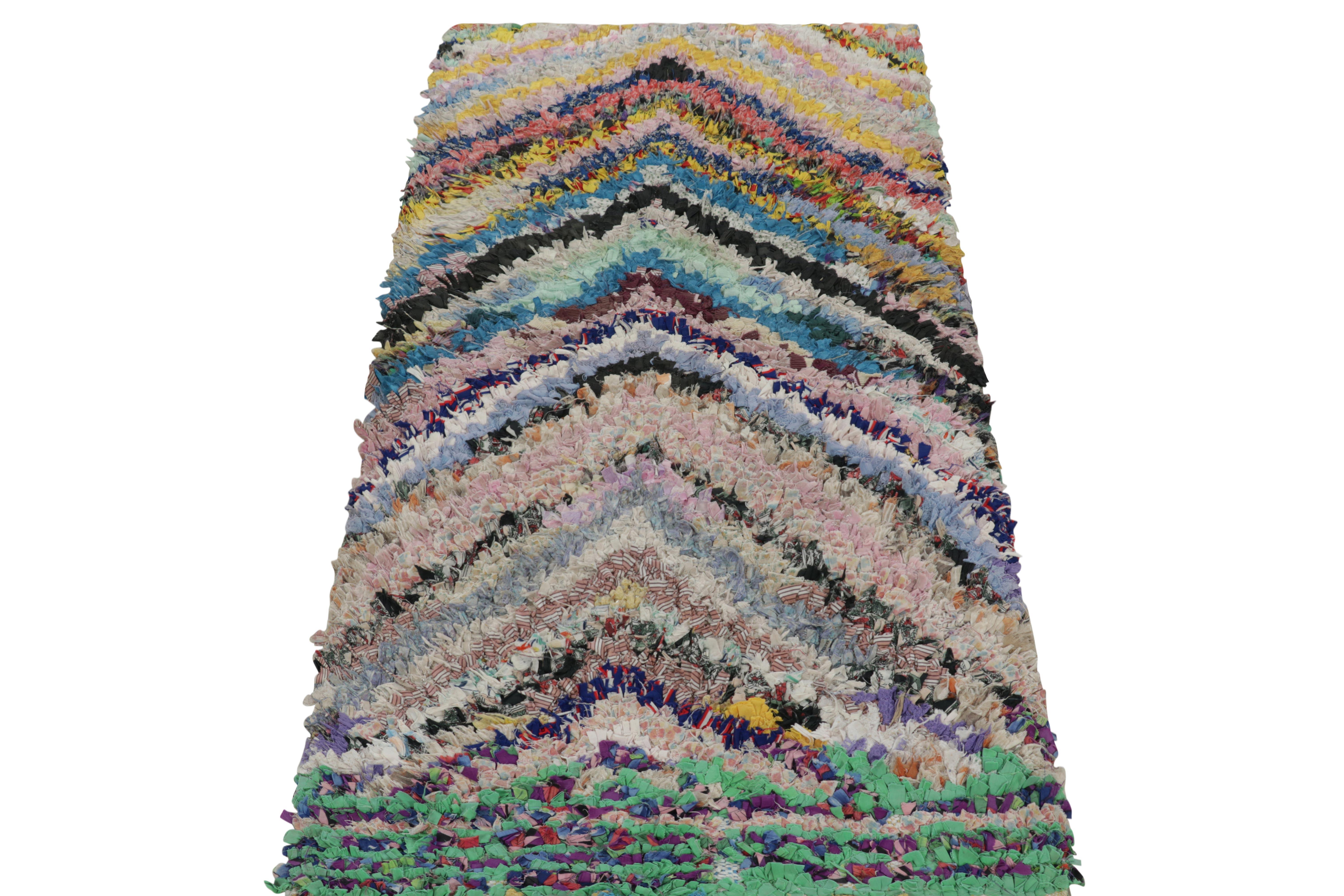 Vintage Moroccan Rug with Polychromatic Chevron Patterns, from Rug & Kilim In Good Condition For Sale In Long Island City, NY