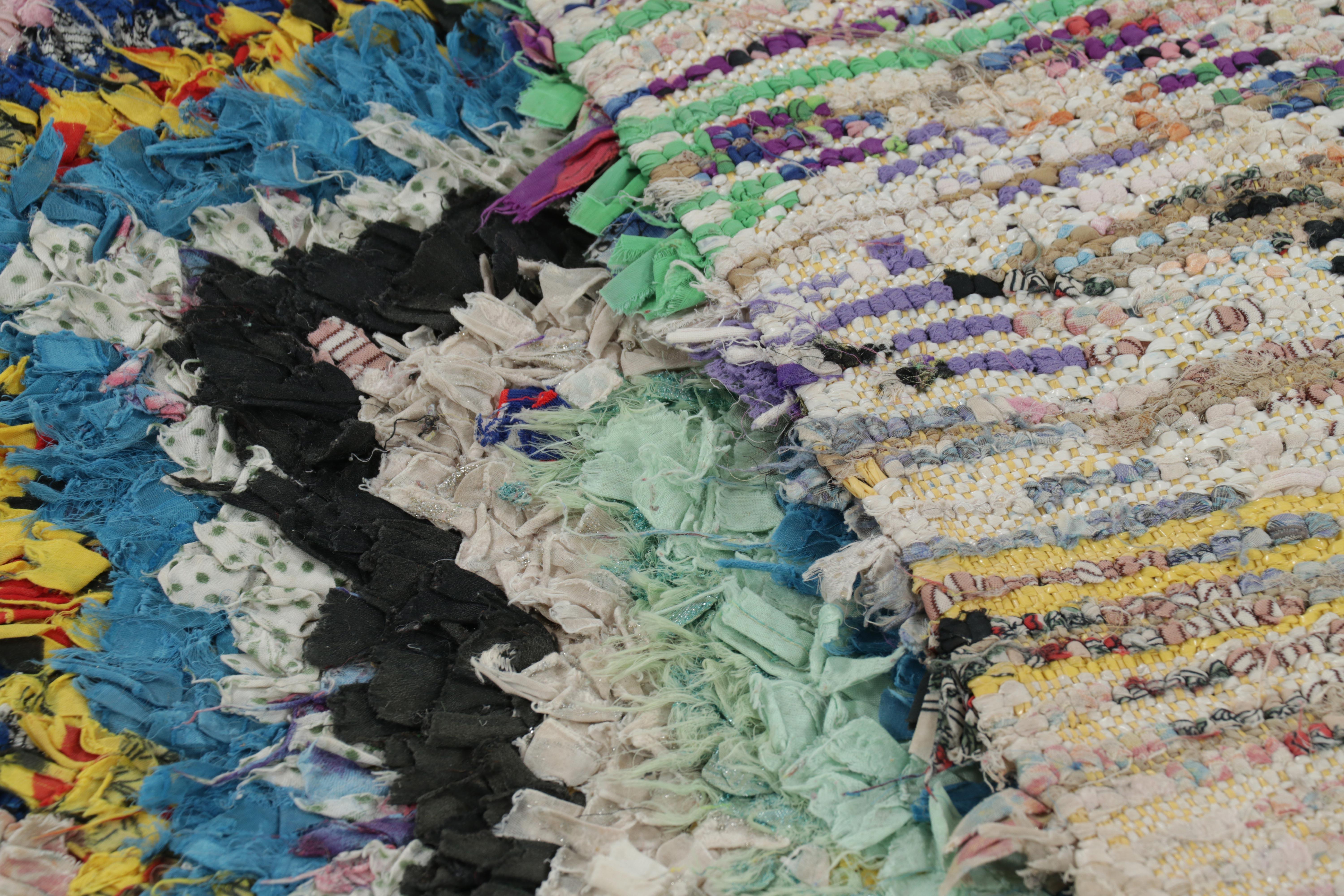 Vintage Moroccan Rug with Polychromatic Chevron Patterns, from Rug & Kilim For Sale 1