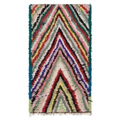 Tappeto marocchino vintage con motivi Chevron policromatici, da Rug & Kilim