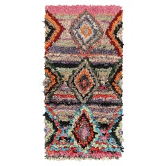 Vintage Moroccan Rug with Polychromatic Diamond Medallion, from Rug & Kilim