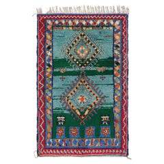 Marokkanischer Vintage-Teppich mit polychromen Diamantmedaillons, von Rug & Kilim